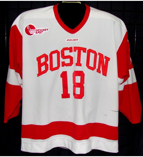 Custom NCAA 2011-12 Boston University Terriers BU 18 Wade Megan Hockey Jersey Home White